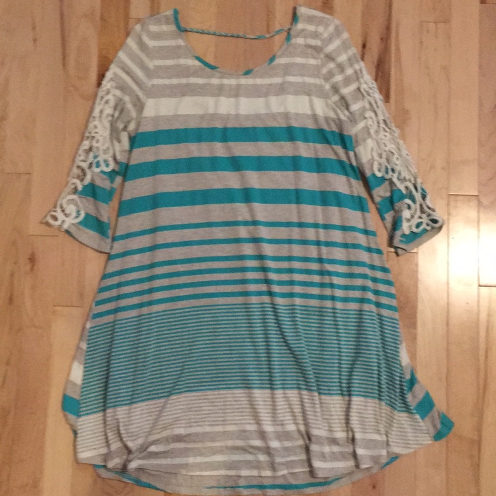 Double layer striped dress